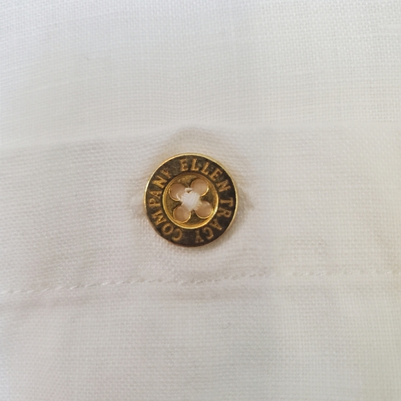 Ellen Tracy Linen Top – Size S – White - Picture 3 of 5